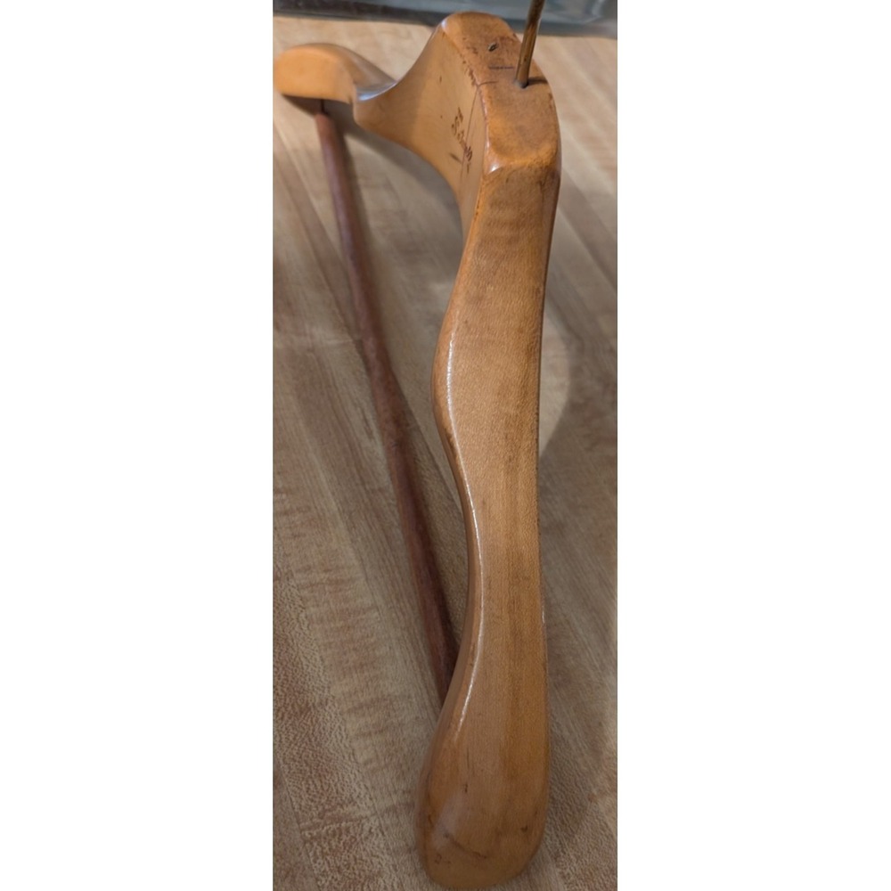 Vintage The Setwell Wooden Suit Coat & Pants Hanger 18" - Picture 4 of 5